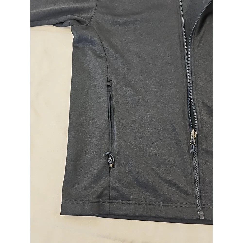 The North Face men's full-zip soft shell jacket Navy heathered fabric Medium